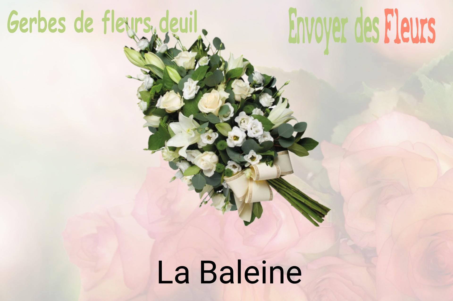 Gerbe de fleurs de deuil livrée à La Baleine